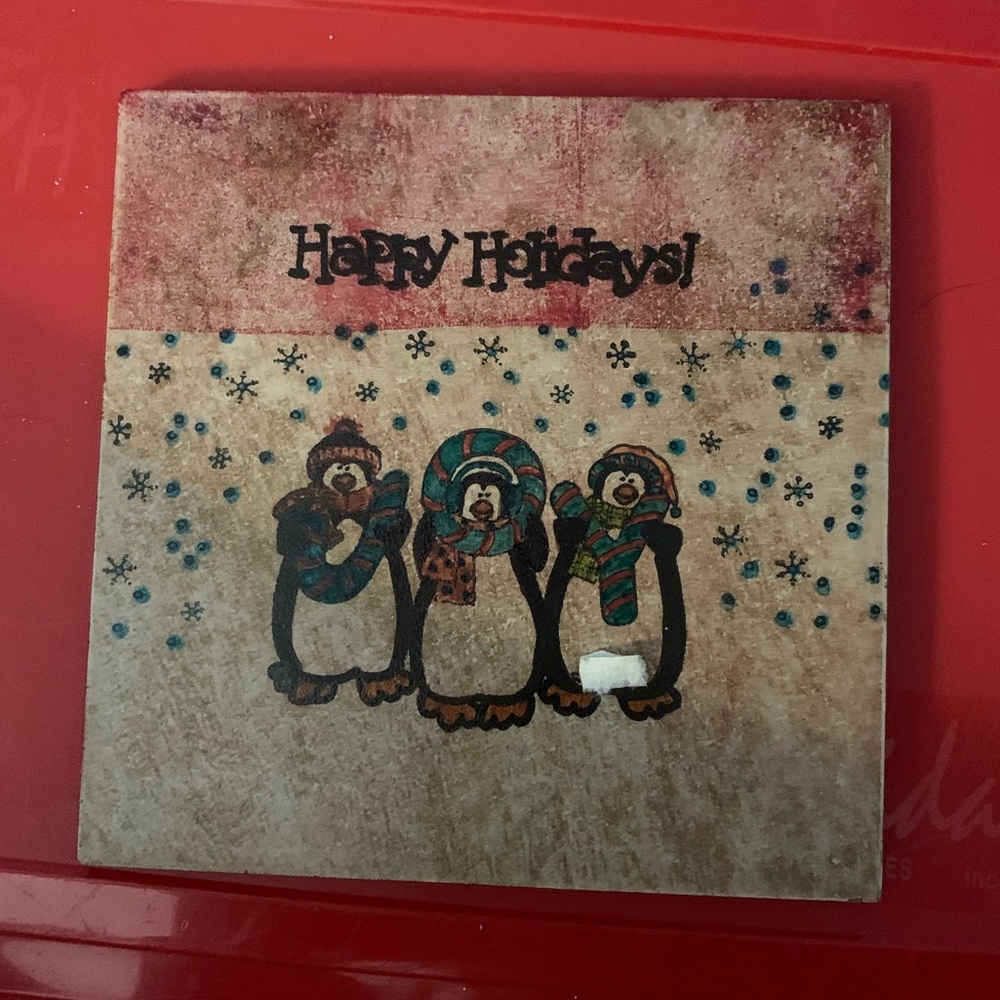 Handmade Penguin trivet / tile / hot plate - Picture 1 of 2